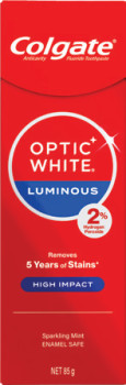 Colgate+Optic+White+Luminous+High+Impact+Teeth+Whitening+Toothpaste+85g