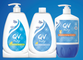 QV-Baby-Gentle-Wash-1kg-Baby-Bath-Oil-1-Litre-or-Baby-Moisturising-Cream-1kg on sale