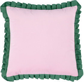 50cm-Velvet-Pleated-Trim-Cushion-Pink on sale