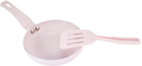 14cm-Mini-Fry-Pan-with-Egg-Flip-Pink on sale