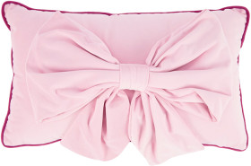 Velvet-Bow-Cushion-Pink on sale