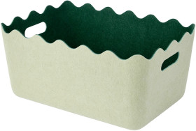 2-Tone-Wave-Felt-Basket-Green on sale