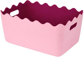 Two-Tone-Wave-Felt-Basket-Pink-and-Burgundy on sale