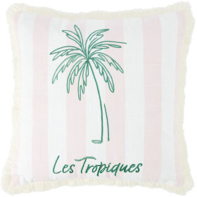 50cm-Palm-Stripe-Cushion on sale