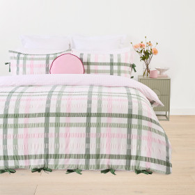 Cotton-Quilt-Cover-Set-Double-Bed-Olive on sale