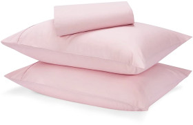 180-Thread-Count-Sheet-Set-Double-Bed-Pink on sale