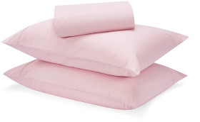180-Thread-Count-Sheet-Set-Queen-Bed-Pink on sale