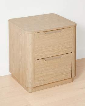 Miles-2-Drawer-Bedside-Table-Light-Oak on sale