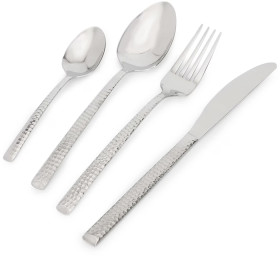 16-Piece-Hammered-Cutlery-Set on sale