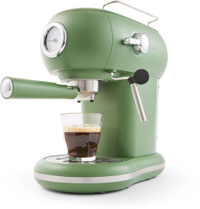 Retro-Espresso-Coffee-Machine-Green on sale