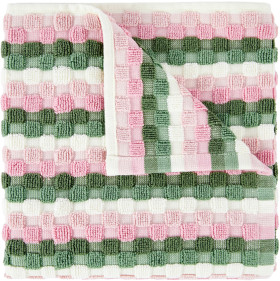 Popcorn-Cotton-Hand-Towel-Pink-and-Green on sale