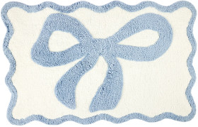 Bow-Bath-Mat-Blue on sale