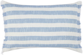 Stripe-Cushion-Blue on sale