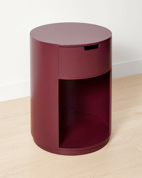 Chloe-Bedside-Table-Burgundy on sale