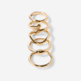 5-Pack-Teardrop-Rings-Gold-Tone on sale