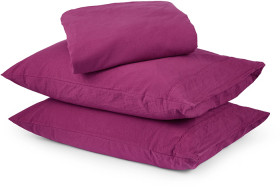 Stonewashed-Cotton-Sheet-Set-King-Bed-Berry on sale