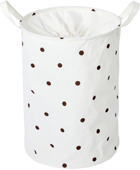Polka-Dot-Pop-Up-Laundry-Hamper-Beige on sale
