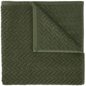 Chevron-Cotton-Bath-Towel-Olive on sale