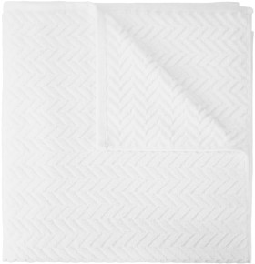 Chevron-Cotton-Bath-Towel-White on sale