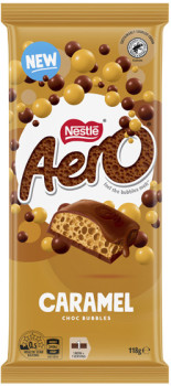 NEW-Nestl-Aero-Caramel-Block-Chocolate-118g on sale