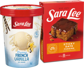 Sara+Lee+Ice+Cream+1+Litre%2C+Pudding+475g+or+Deep+Dish+Fruit+Pie+775%E2%80%91800g+Selected+Varieties