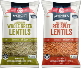 McKenzies-Lentils-Dried-Peas-or-Soup-Mix-375g-Selected-Varieties on sale
