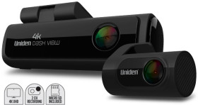 Uniden+4K+Ultra+HD+Smart+Dash+Cam+with+2K+Super+HD+Rear+View+Camera