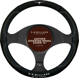 RMWilliams-15-Leather-Steering-Wheel-Cover-Black on sale