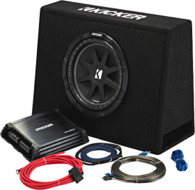 Kicker-10-Subwoofer-in-Slim-Enclosure-Plus-Amplifier-Wiring-Kit on sale