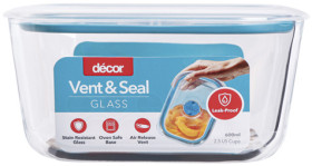 Dcor-Vent-Seal-Glass-Leak-Proof-Container-600mL on sale