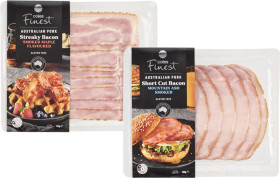 NEW-Coles-Finest-Bacon-Rindless-Smoked-Maple-Streaky-175g-or-Smoked-Short-Cut-200g on sale
