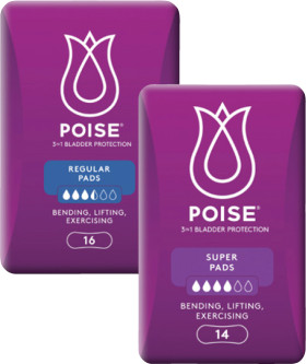 Poise-Pads-Regular-16-Pack-or-Super-14-Pack on sale