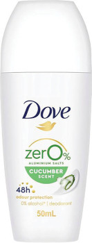 Dove-Zero-Aluminium-Roll-On-Deodorant-Womens-50mL on sale