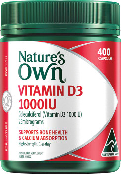 Natures-Own-Vitamin-D3-1000IU-400-Capsules on sale