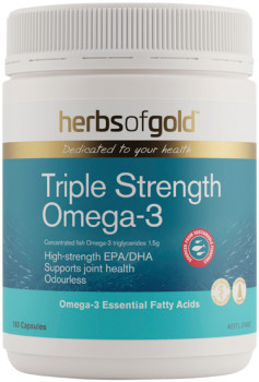 Herbs-of-Gold-Triple-Strength-Omega-3-150-Capsules on sale