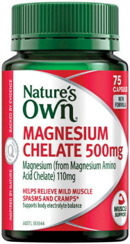 Natures-Own-Magnesium-Chelate-500mg-75-Capsules on sale