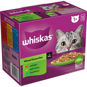 Whiskas-Favourites-Wet-Cat-Food-12x85g-Selected-Varieties on sale