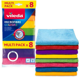 Vileda-Colours-Microfibre-Cloths-Pack-of-8 on sale