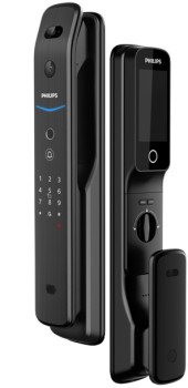 Philips-EasyKey-Smart-3D-Facial-Recognition-Video-Intercom-Door-Lock-in-Black on sale