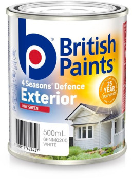 British-Paints-4-Seasons-Low-Sheen-White-Exterior-Paint-500ml on sale