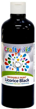 Boyle-Crafty-Kid-Washable-Paint-in-Licorice-Black-500ml on sale