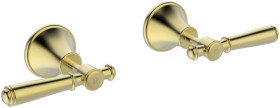 Mondella+Brushed+Brass+Maestro+Wall+Top+Assembly+Tap+Set