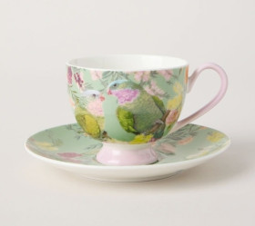 Art-Series-Princess-Parrot-Tea-Cup-Saucer on sale