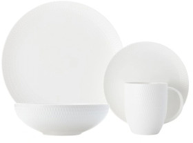 Maxwell+%26amp%3B+Williams+White+Basics+Diamonds+Dinner+Set+16+Piece+Gift+Boxed+-+White