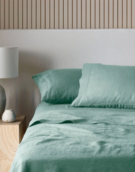 Australian+House+%26amp%3B+Garden+Sandy+Cape+Washed+Belgian+Linen+Sheet+Set%23+-+Eucalyptus