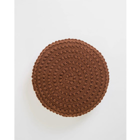Zinnia-Round-Cotton-Crochet-Cushion-Tiramisu on sale