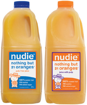 Nudie-Orange-Juice-with-Pulp-or-Pulp-Free-2-Litre on sale