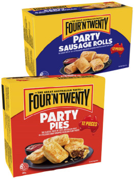 FourN-Twenty-Party-Pies-or-Sausage-Rolls-12-Pack on sale