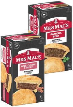Mrs-Macs-Pies-or-Giant-Sausage-Rolls-4-Pack-Selected-Varieties on sale