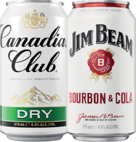 Canadian-Club-or-Jim-Beam-White-48-Premix-Range-Cans-375mL-6-Pack on sale